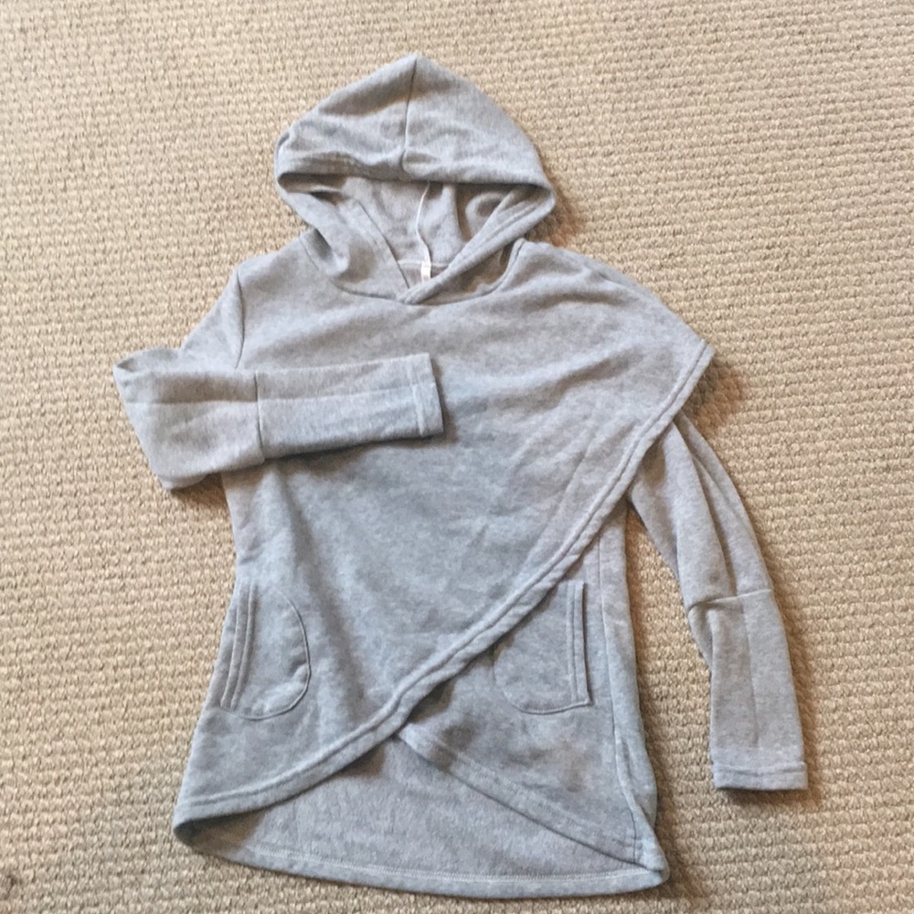 long sleeve top w/ hood. Very stylish with jeans.
